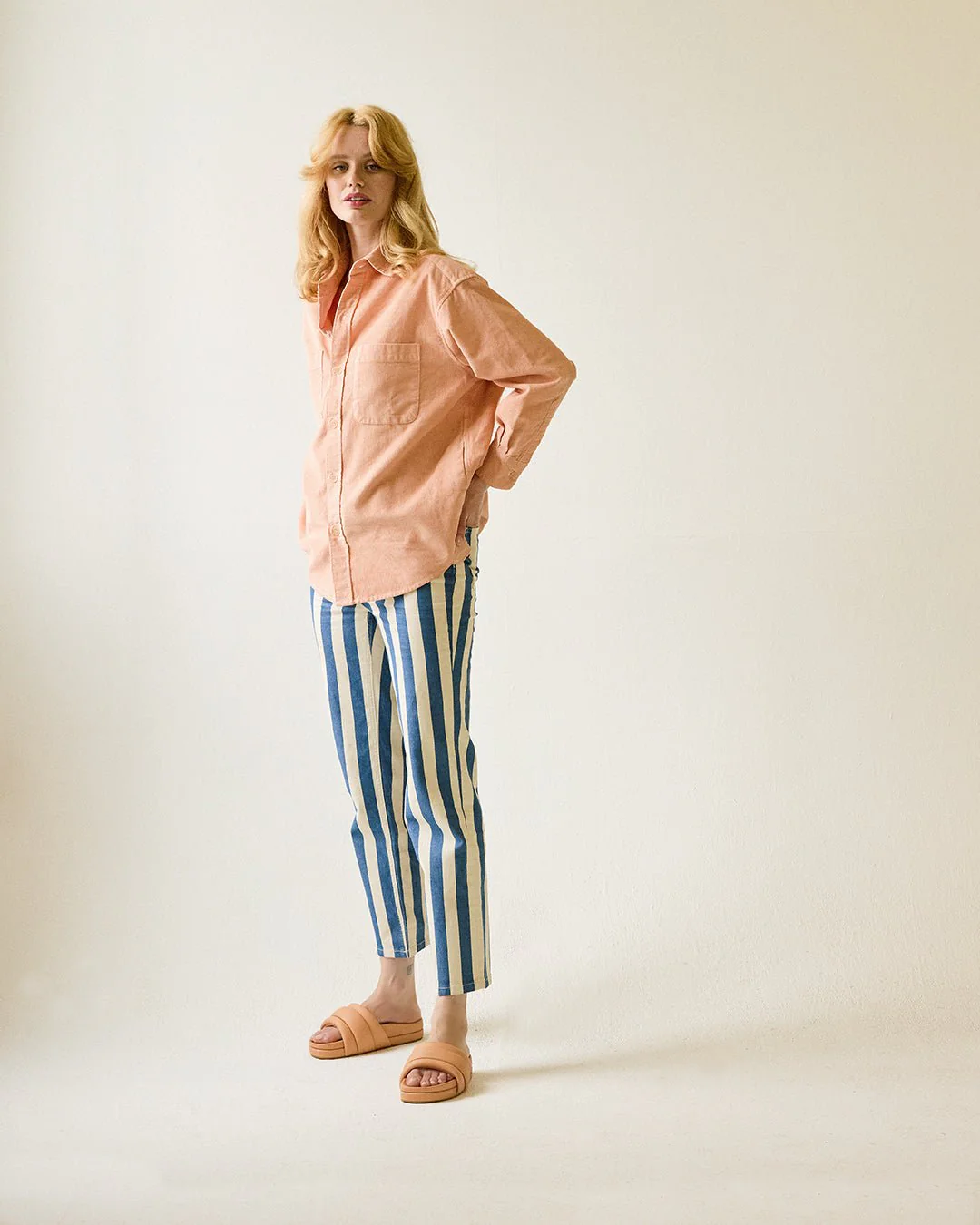 The Softie Slide - Blush Pink Napa Leather - Image 4