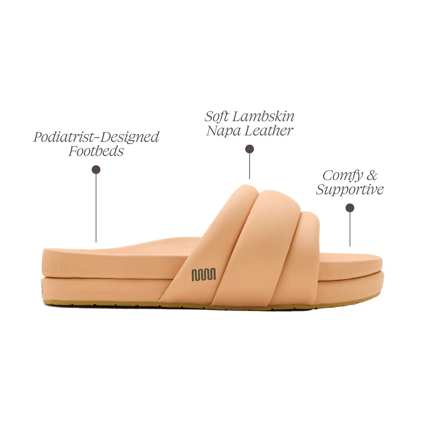 The Softie Slide - Blush Pink Napa Leather - Image 5
