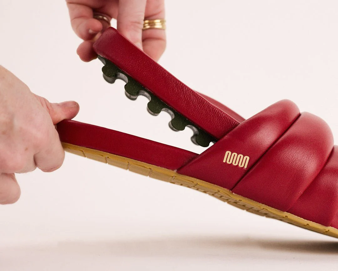 The Softie Slide - Cherry Red Napa Leather - Image 11
